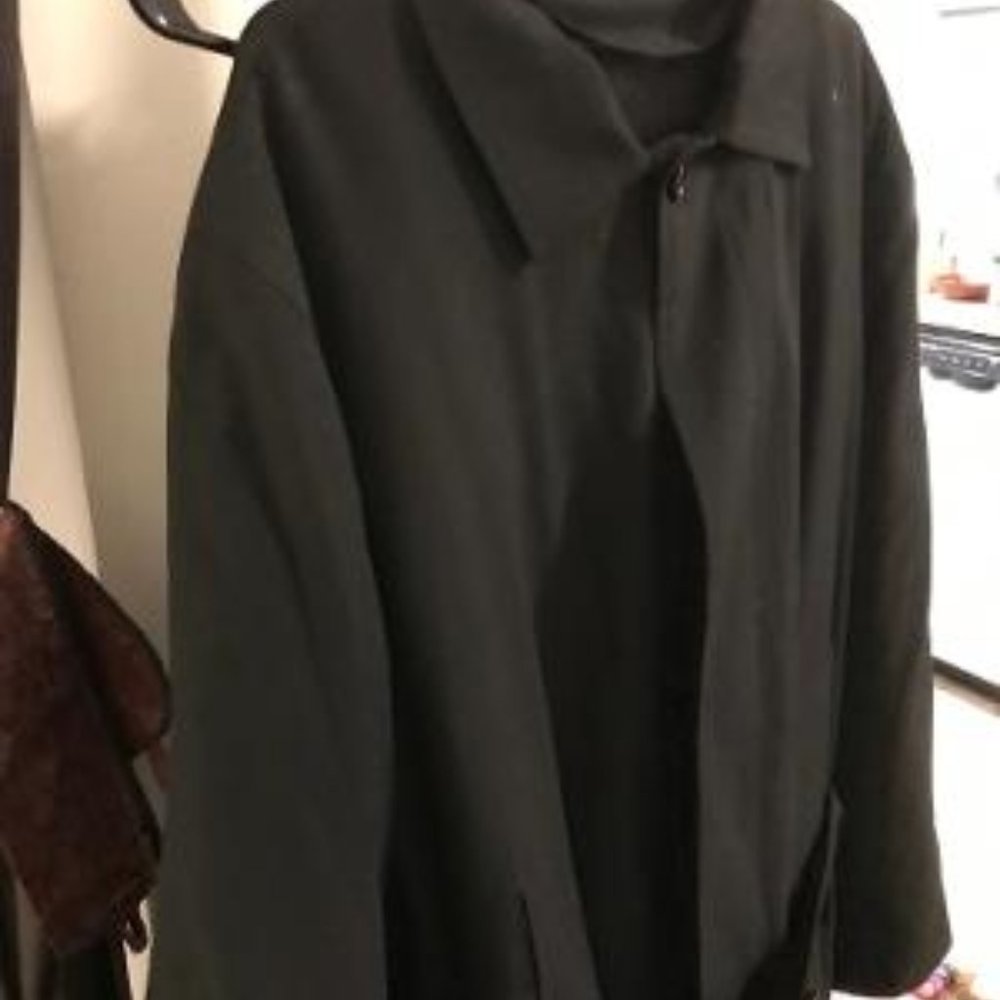 DRIZZLE Rain Coat Removable Lining Black Size 42R